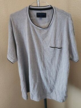 Straightfaded Men's Gray Short Sleeve Shirt